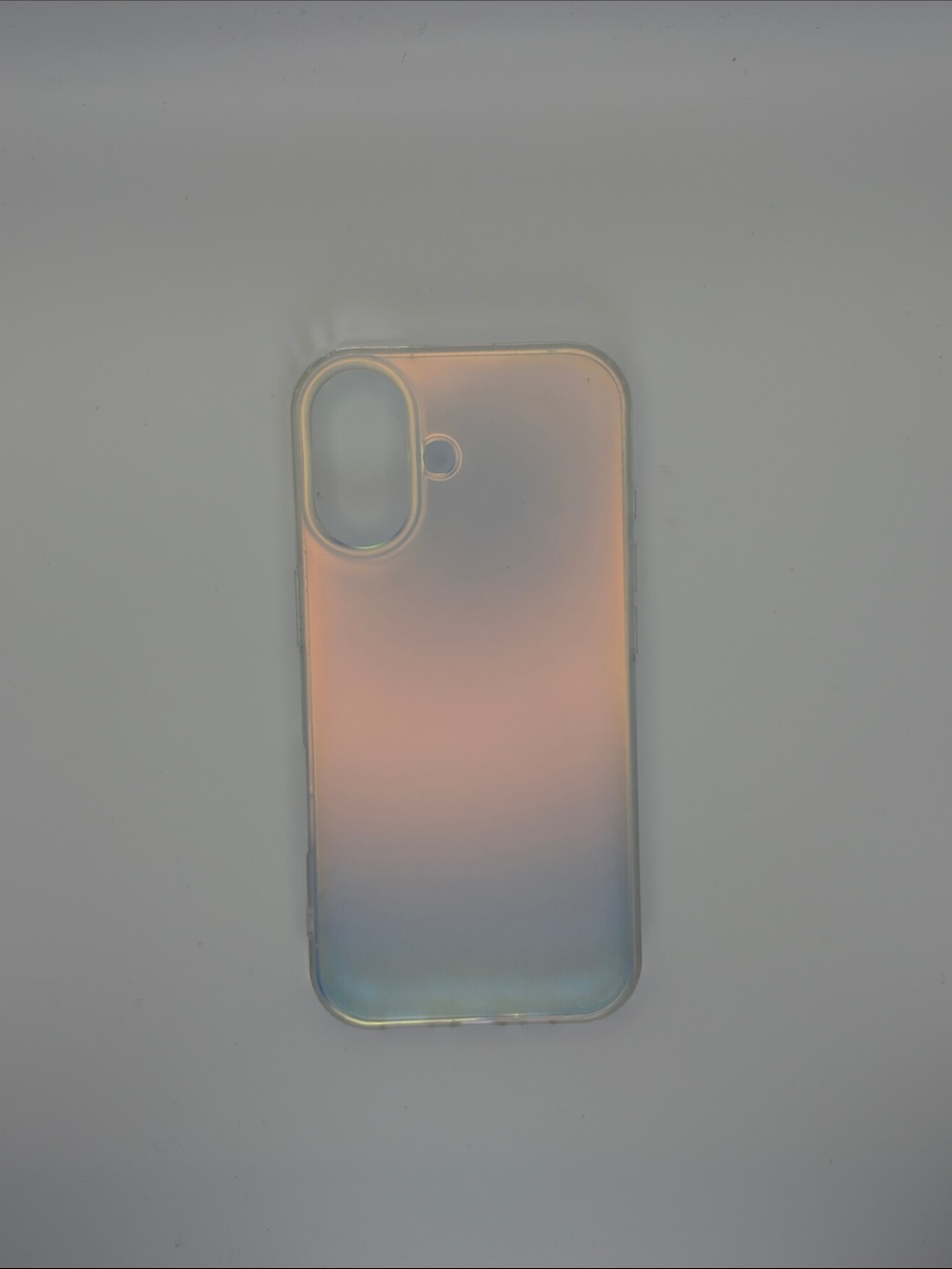 Iridescent Gradient Clear Phone Case - Pink/Blue